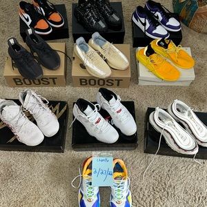 Different designer/hype shoes. All fit like a 13